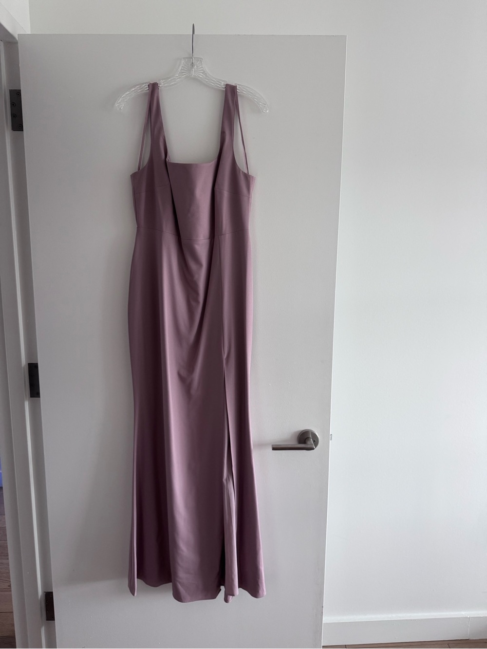 BHLDN Anthropologie Adena Crepe Square Neck Maxi Dress Mauve